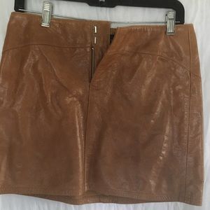 Leather mini skirt